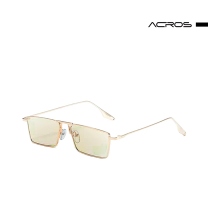 The Golden Hour 70s-Inspired Shades – Classic Rectangular Frames, Timeless Style